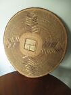 Vintage Hand Woven African Basket Beautful Details 16  Round