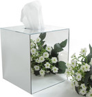 Jackcubedesign Overall Acrylic Mirror Square Tissue Box Cover Holder Napkin Hold