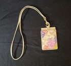 Coach Id Lanyard Leather Card Case Holder Daisy Poppy Applique 4900- See Photos 