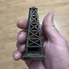 Extremely Rare Vintage James Avery Oil Derrick Paperweight Brass