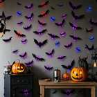 Halloween Bat Wall Stickers 3d Bat Decals Spooky Party Home Door Window Decor