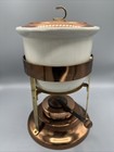 Copper Fondue Pot Warmer Set Earnest Hall Ambience Vintage No Forks