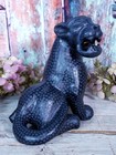 Mayan Jaguar Clay Handmade Amatenango Del Valle Chiapas Mexican Folk Art Med Sz