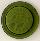 Rare Vintage Joseph Frances Hand Blown Green Glass Seal For Wine Bottle