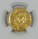 Byzantine Empire Ad578-582 Tiberius Ii Constantine Gold Av Solidus Ngc Ms Clippd
