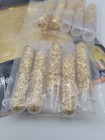 Gold Leaf Flakes Lot Of 10 In Plastic Tubes And 18 Sheets 5 5 In Flat Leaf