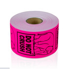 2x3  Do Not Crush  Pink Elephant 500 Labels Per Roll  1-60 Rolls