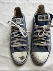 Vtg 80s 90s Converse Sz 9 5 All Star Low Tops Blue Made In Usa Chuck Taylor