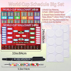 2 Pcs World Cup Schedule Poster 2026 Large 24x33 Inch Tournament Wall Chart Set 