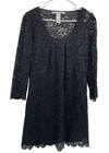 Diane Von Furstenberg  Dvf Mini Dress Size 6 Hasina Black Lace With Slip 