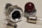 Dialco Red Dome Indicator Light  Panel Mount  W 2 Bulbs  New