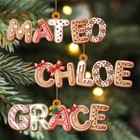 Custom Gingerbread Alphabet Ornaments  Personalised Christmas Decorations