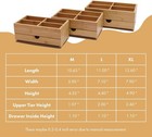 Makeup Storage Drawer Organizer Bamboo Wood Cosmetic Display Box Large Capacity