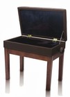 Adjustable Piano Brown Pu Leather Bench By Griffin   Vintage Design Chair Stool