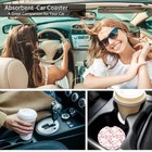 4pcs Car Coasters Tie Anti Scratch Reuse Rubber 2 8  2 8 Inches - Groove Bow