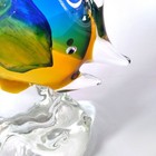 Murano Art Glass Fish Sculpture In Movement Jumping 14  Tall Hand Blown Colorful