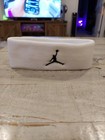 New Vintage Nike Air Jordan Jumpman Headband White Black Nba Chicago Bulls Sweat