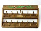 Vintage Wood Thread Storage Spool Rack Holds Up To 25 Small Spools