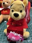 Disney Store Winnie The Pooh Mini Bean Bag Plush Valentine   s Lot Of 6 New