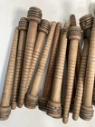 Wood Bobbins Spools Wooden Industrial Style Spindles 8  Wooden Quills Lot-30 