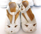 3 Pairs Vtg  Mrs  Day s Ideal  White Leather Baby Toddler Shoes