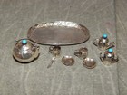 925 Sterling Silver Miniature Tea Set By Elizabeth Margaret Whitman Navajo