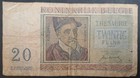 1950 Belgium 20 Francs P132a  O      314071 