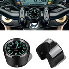 Waterproof Aluminium Motorcycle Handlebar Clock - Luminous Quartz Watch Mount