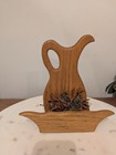 Vintage Wood Pitcher Wall Decor Rustic Farmhouse Hanging Country Kitchen Plaque