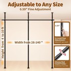 Adjustable Room Divider  4-10ft Height  No-drill Privacy Wall Separator  Black