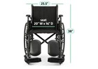 Medline K4 Lightweight Wheelchair For Adults With  20  X 16 d Seat Elev Legrests
