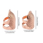 Sewing Thimble Adjustable Finger Metal Shield Protector Needles Craft Tools Set