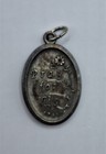 Saint Rita Medal Pendant  Silver Tone Made In Italy Vintage Patina