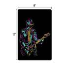 Abstract Guitar Player 12 X 8 Metal Tin Sign D  cor Vintage Band Rock Drum Punk
