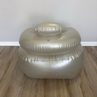 Vintage Inflatable Adult Chair Metallic Silver 90s 2000s Y2k Furniture