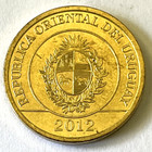 2012 Uruguay 1 Peso Coin Armadillo Animal Wildlife