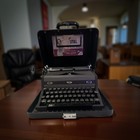 Vintage 1948  Royal Portable Quiet De Luxe Typewriter  Black Case  User Manual 