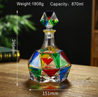 Hand-painted Wine Whiskey Decanter Crystal Glass Liquor Bottle Barware Gift