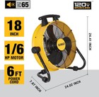 Dewalt 18 Inch Floor Fan 4000 Cfm 3 Speed 270 Adjustable Dxf1850b Industrial