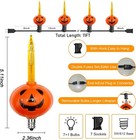 Goothy Halloween Pumpkin Bubble Lights  11ft Outdoor Orange 