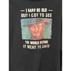 Gildan Mens Xl Black Clint Eastwood Spaghetti Western Graphic Hoodie Pullover