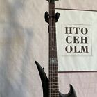 Matte Black Electric Bass Guitar 4 String Special Shape Resin Fretboard Inlay
