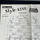 Vtg Leather Handbag Pattern Template Carving Instruction Style King Mrs Lincoln