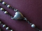 J3830  Antique  Dutch Solid  833 Silver  Rosary Length 33 Cm See Description