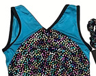 Gk Elite Leotard Tank Bodysuit Hologram Mystique Multicolor Design New Women
