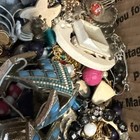 12 Lbs  10 Oz  Medium Flat Rate Box Full Of Scrap Crafters Jewelry