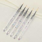 5pcs Nail Art Liner Brushes  Nail Gel Polish Painting Brush Set  Thin Nail Art D