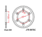 Jt Steel Rear Sprocket 52t 52 Tooth Ktm 1990 And Newer Husqvarna Gasgas See Fitm