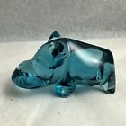 Beautiful Blue Blue Carved Crystal Hippo Hippopotamus