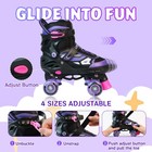 Roller Skates For Boys Girls   4 Size Adjustable Quad Skates With All Light U   
